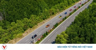 Khoảnh khắc đáng nhớ của xe điện VinFast ở TinVina Marathon Green Paradise 2026