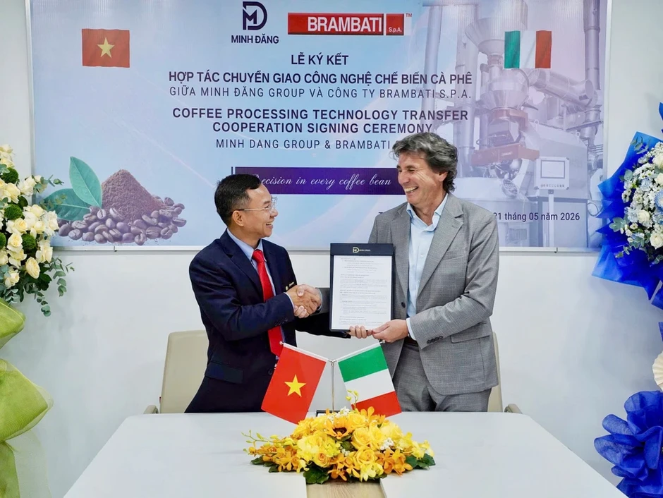 Minh Đăng Group chi hơn 3,5 triệu EUR đầu tư công nghệ Italy nâng tầm cà phê Robusta Việt Minh Đăng Group chi hơn 3,5 triệu EUR đầu tư công nghệ Italy nâng tầm cà phê Robusta Việt