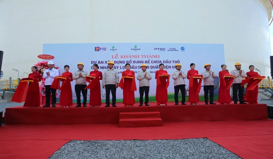 Năng lực tồn chứa dầu thô của Nhà máy lọc dầu Dung Quất tăng thêm 12,5% Năng lực tồn chứa dầu thô của Nhà máy lọc dầu Dung Quất tăng thêm 12,5%