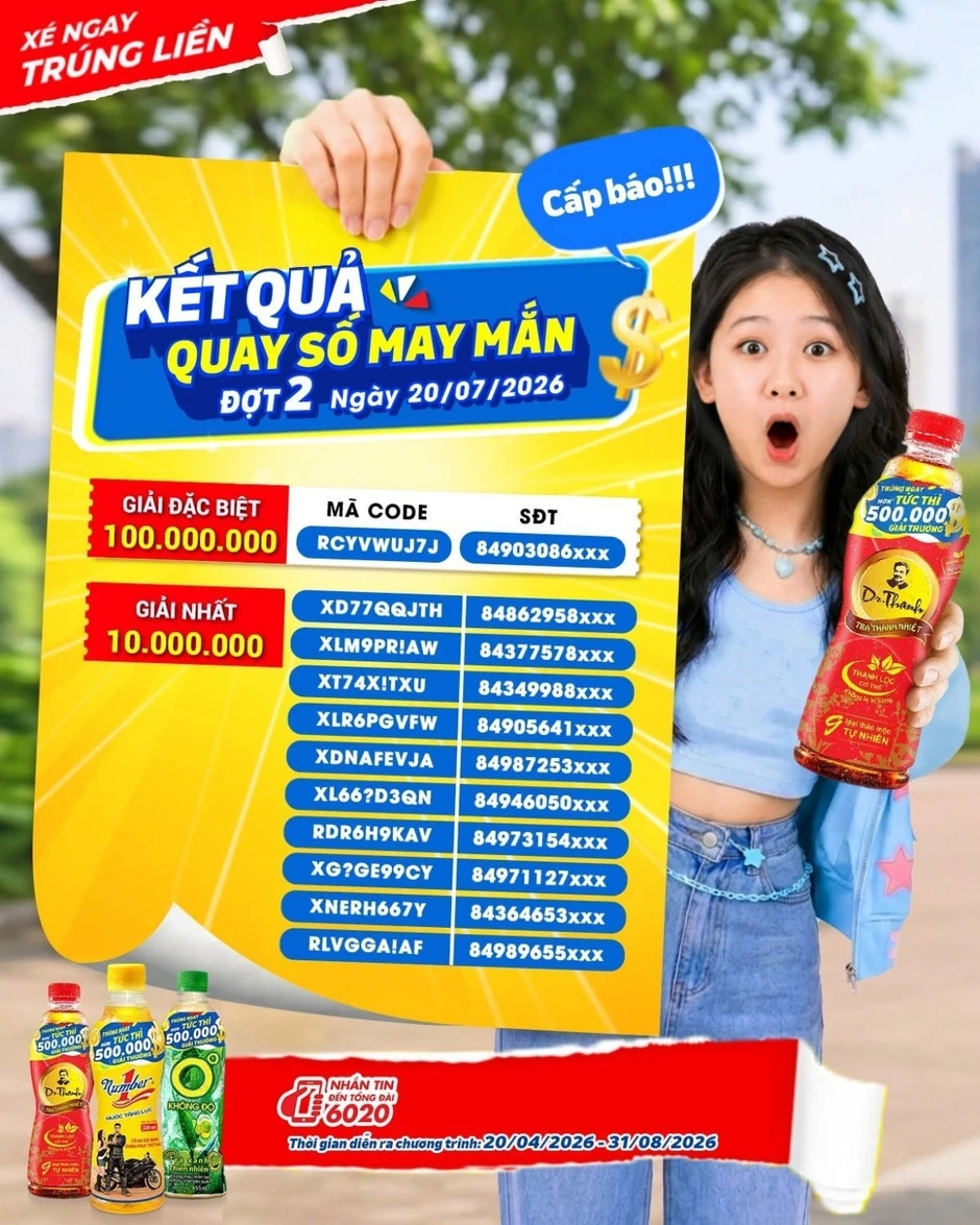 Người kỹ sư Quảng Nam bất ngờ trúng 100 triệu đồng nhờ uống Number 1 Người kỹ sư Quảng Nam bất ngờ trúng 100 triệu đồng nhờ uống Number 1