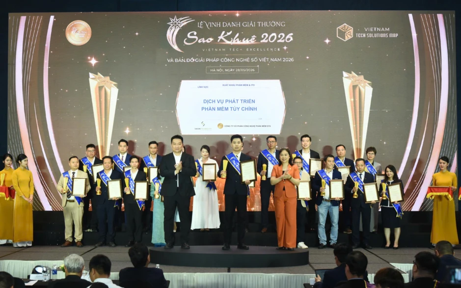 Saigon Technology nhận giải thưởng Sao Khuê 2026, tiếp tục khẳng định vị thế trong ngành phát triển phần mềm Saigon Technology nhận giải thưởng Sao Khuê 2026, tiếp tục khẳng định vị thế trong ngành phát triển phần mềm