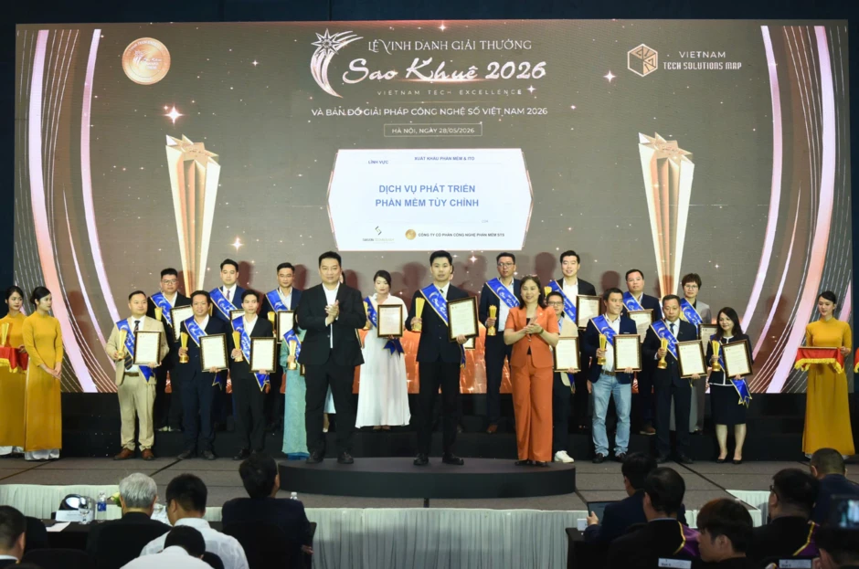 Saigon Technology nhận giải thưởng Sao Khuê 2026, tiếp tục khẳng định vị thế trong ngành phát triển phần mềm Saigon Technology nhận giải thưởng Sao Khuê 2026, tiếp tục khẳng định vị thế trong ngành phát triển phần mềm