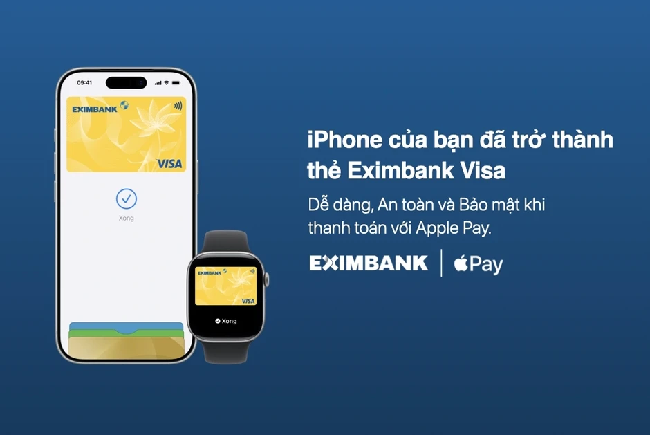 Sau Garmin Pay và Samsung Pay, Eximbank tích hợp Apple Pay cho thẻ visa Sau Garmin Pay và Samsung Pay, Eximbank tích hợp Apple Pay cho thẻ visa