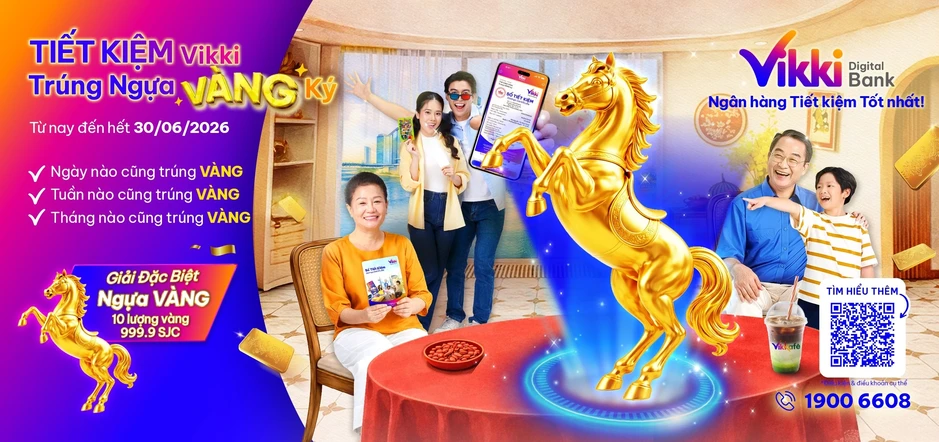 Sôi động cuộc đua săn vàng tại 'Tiết kiệm Vikki, trúng ngựa vàng ký'