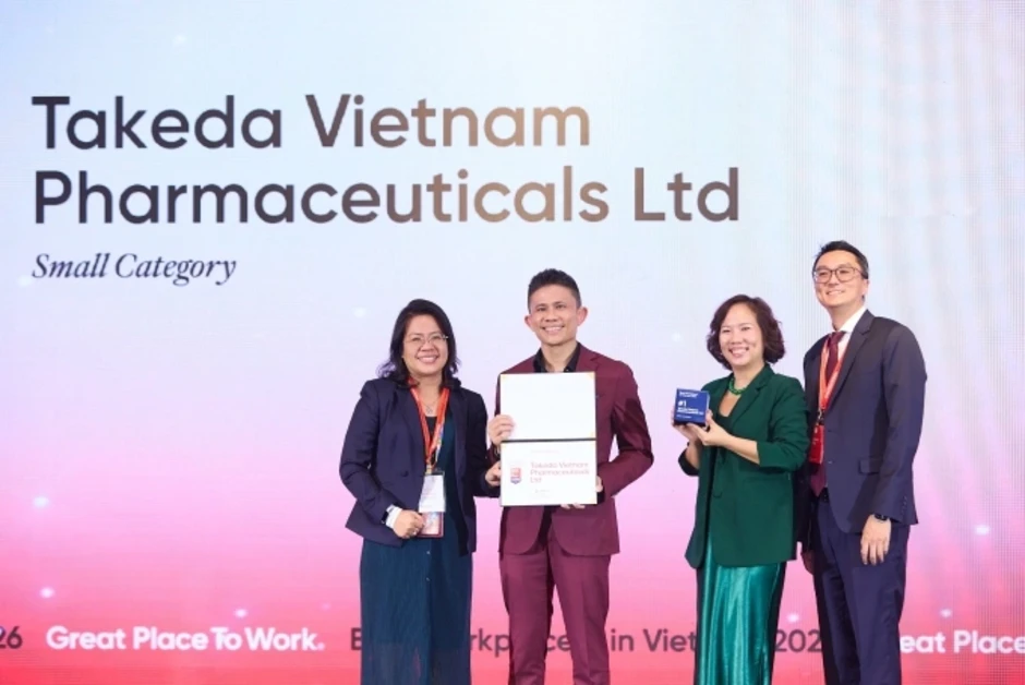 Takeda Việt Nam được vinh danh 'Nơi làm việc tốt nhất' năm 2026 Takeda Việt Nam được vinh danh 'Nơi làm việc tốt nhất' năm 2026