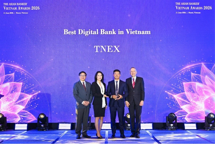 TNEX đạt giải thưởng "Ngân hàng số tốt nhất Việt Nam 2026" TNEX đạt giải thưởng "Ngân hàng số tốt nhất Việt Nam 2026"
