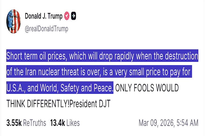 Tổng thống Mỹ Donald Trump chỉ rõ điều kiện khiến giá dầu giảm rất nhanh Tổng thống Mỹ Donald Trump chỉ rõ điều kiện khiến giá dầu giảm rất nhanh