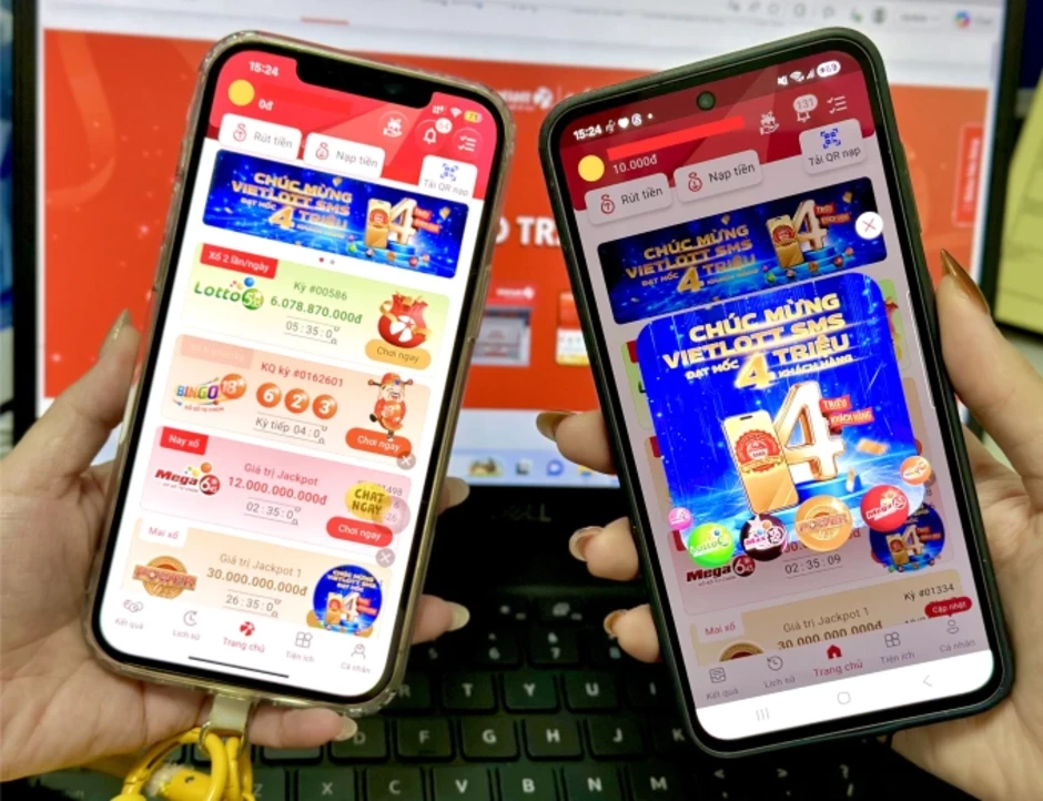 Vietlott SMS vượt mốc 4 triệu tài khoản đăng ký Vietlott SMS vượt mốc 4 triệu tài khoản đăng ký