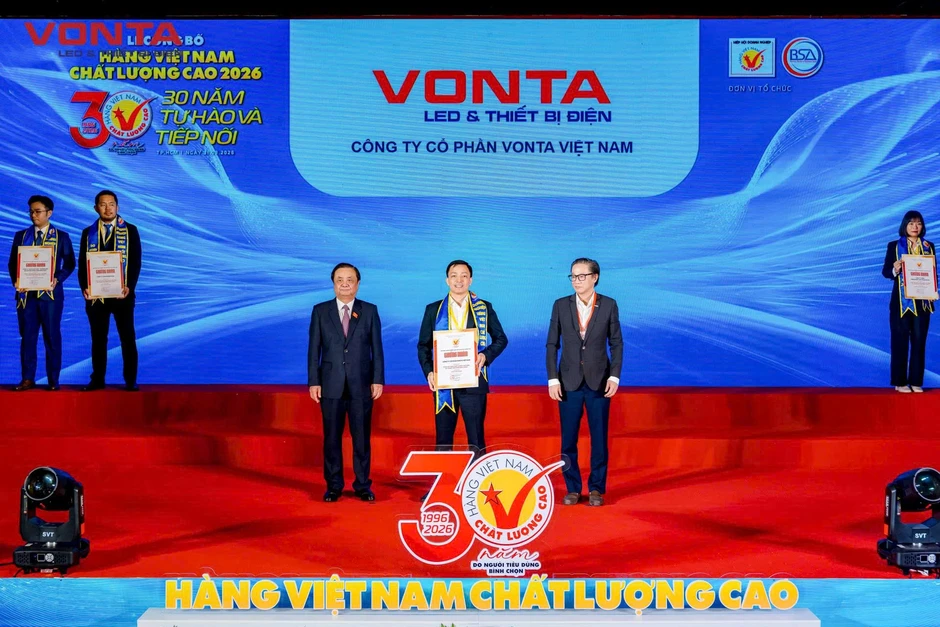 VONTA đạt danh hiệu Hàng Việt Nam chất lượng cao 2026 do người tiêu dùng bình chọn VONTA đạt danh hiệu Hàng Việt Nam chất lượng cao 2026 do người tiêu dùng bình chọn