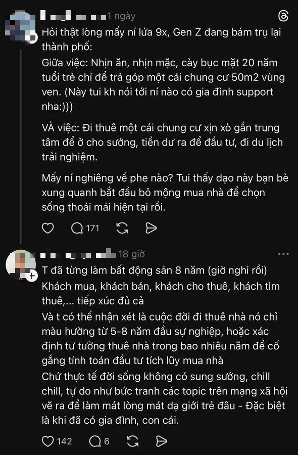 "Còn trẻ, đi thuê chung cư sống cho sướng, để tiền du lịch, bục mặt trả góp nhà 50m2 làm cái gì?": Sale BĐS 8 năm lên tiếng "Còn trẻ, đi thuê chung cư sống cho sướng, để tiền du lịch, bục mặt trả góp nhà 50m2 làm cái gì?": Sale BĐS 8 năm lên tiếng