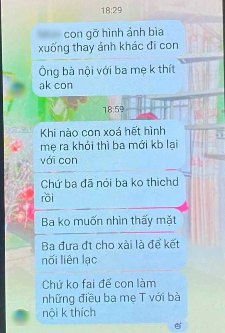 "Con xoá hết ảnh mẹ thì bố mới kết bạn lại với con" - Tin nhắn đang khiến cả MXH đau xé lòng, sao mà xót xa thế! "Con xoá hết ảnh mẹ thì bố mới kết bạn lại với con" - Tin nhắn đang khiến cả MXH đau xé lòng, sao mà xót xa thế!