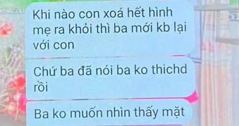 "Con xoá hết ảnh mẹ thì bố mới kết bạn lại với con" - Tin nhắn đang khiến cả MXH đau xé lòng, sao mà xót xa thế!