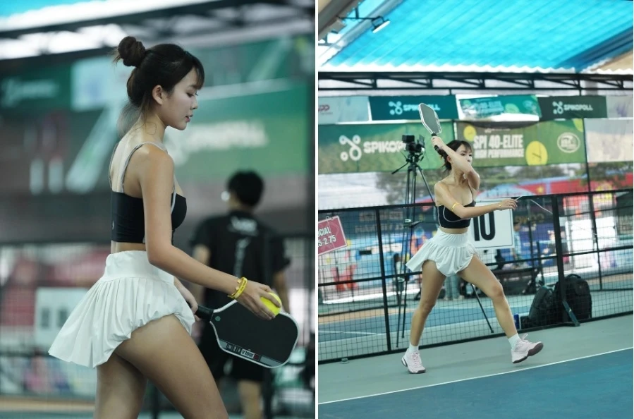 "Em Kim vén váy trên sân pickleball từ gợi cảm chuyển sang phản cảm"? "Em Kim vén váy trên sân pickleball từ gợi cảm chuyển sang phản cảm"?