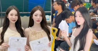 "Mỹ nhân chuyển giới" ở Thái Lan gây chú ý khi đi khám nghĩa vụ quân sự