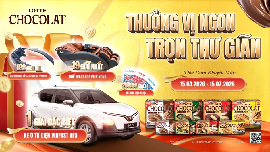 “Thưởng vị ngon - trọn thư giãn” cùng Bùi Công Nam và Lotte Chocolat “Thưởng vị ngon - trọn thư giãn” cùng Bùi Công Nam và Lotte Chocolat