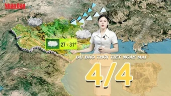 [Video] Dự báo thời tiết đêm nay và ngày mai (4/4/2026): Bắc Bộ đón khí lạnh tăng cường, Nam Bộ duy trì nắng nóng diện rộng