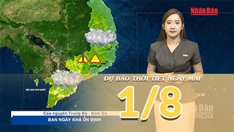 [Video] Dự báo thời tiết đêm nay và ngày mai ngày 1/8/2026: Mưa dông tiếp tục duy trì tại Bắc Bộ, Trung Bộ giảm mưa