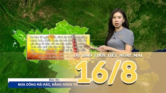 [Video] Dự báo thời tiết đêm nay và ngày mai ngày 16/8/2026: Nắng nóng tiếp tục ở miền Trung, Bắc Bộ chuẩn bị bước vào đợt mưa lớn