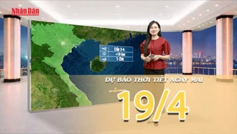 [Video] Dự báo thời tiết đêm nay và ngày mai ngày 19/4/2026: Mưa dông rải rác về đêm, ngày nắng