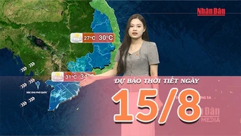 [Video] Dự báo thời tiết ngày 15/8/2026: Mưa dông quay trở lại tại Bắc Bộ, Trung Bộ cục bộ vẫn có nắng nóng gay gắt