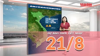 [Video] Dự báo thời tiết ngày 21/8/2026: Bão có khả năng hình thành trên Vịnh Bắc Bộ, Bắc Bộ và Bắc Trung Bộ mưa lớn