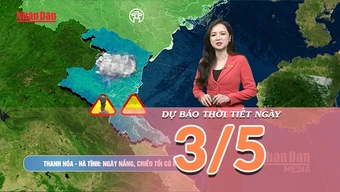 [Video] Dự báo thời tiết ngày 3/5/2026: Không khí lạnh tràn xuống, Bắc Bộ chuyển mưa dông, Trung Bộ còn nắng nóng
