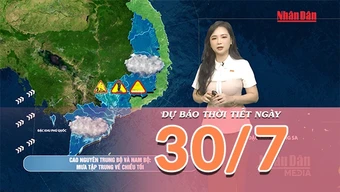 [Video] Dự báo thời tiết ngày 30/7/2026: Mưa dông tiếp diễn trên nhiều khu vực, có nơi mưa rất to