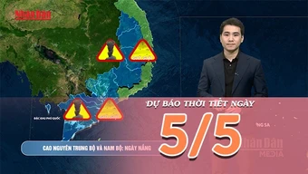 [Video] Dự báo thời tiết ngày 5/5/2026: Nắng trở lại tại Bắc Bộ và Trung Bộ