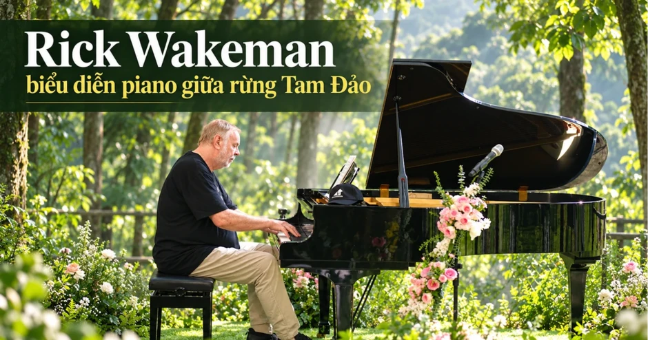 [Video] Rick Wakeman biểu diễn piano giữa rừng Tam Đảo