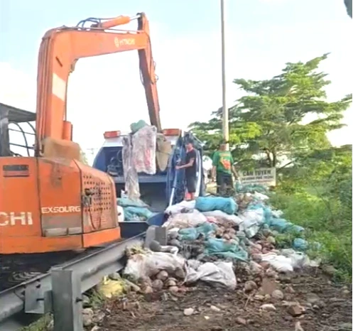 3 ngày thu gom hơn 60 tấn rác ở TP.HCM: Vỏ dừa chất đống dài cả trăm mét