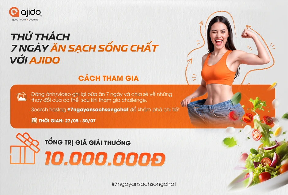 AJIDO Vietnam phát động chiến dịch “7 ngày ăn sạch sống chất” AJIDO Vietnam phát động chiến dịch “7 ngày ăn sạch sống chất”
