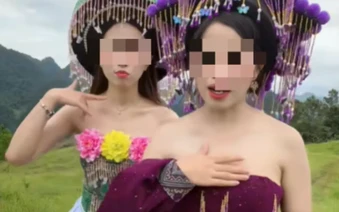 Ăn mặc phản cảm quay video, 2 cô nàng