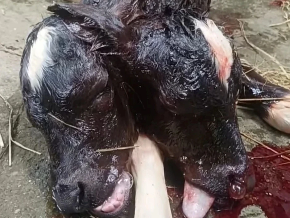 Bê 2 đầu, 4 mắt vừa sinh ra đã chết, người dân vội đi chôn Bê 2 đầu, 4 mắt vừa sinh ra đã chết, người dân vội đi chôn