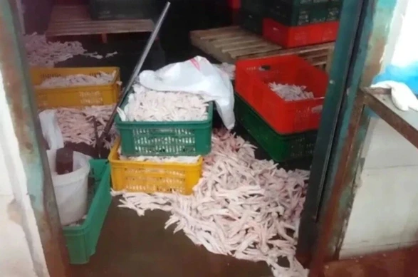 Bên trong xưởng chân gà Trung Quốc: Bể ngâm bốc mùi, người đi ủng giẫm đạp Bên trong xưởng chân gà Trung Quốc: Bể ngâm bốc mùi, người đi ủng giẫm đạp