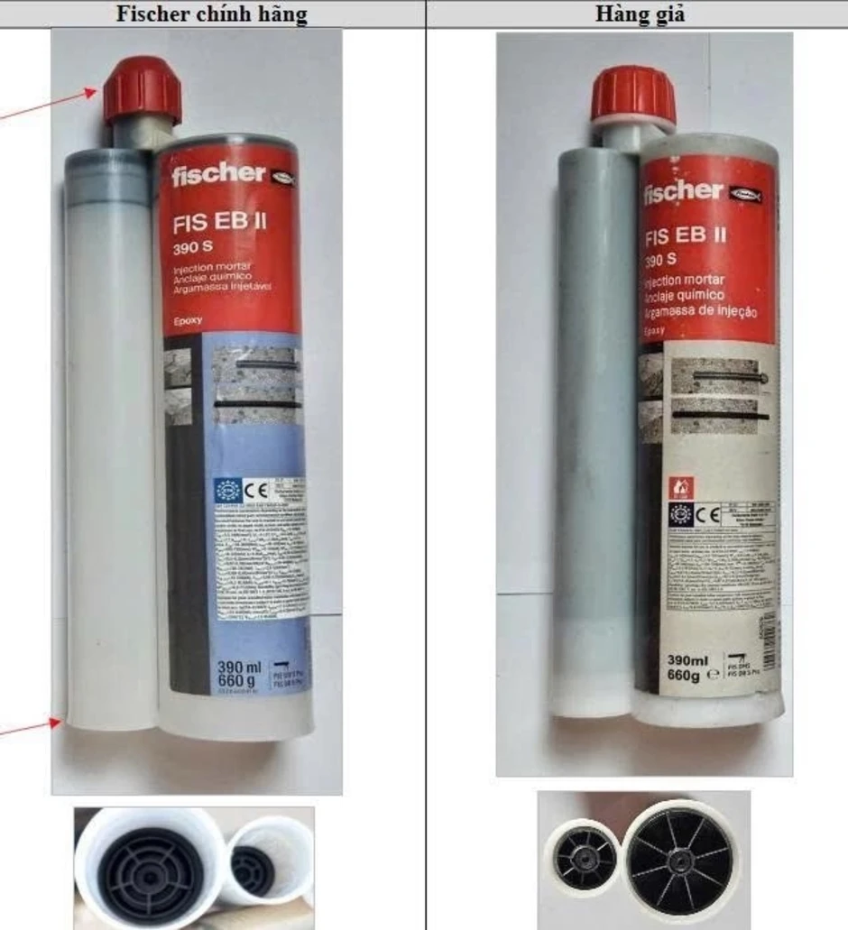 Cách nhận biết keo cấy hóa chất Fischer chính hãng Cách nhận biết keo cấy hóa chất Fischer chính hãng