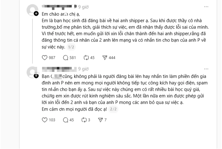 Cái kết của vụ “shipper bị tố tự ý tiêu hủy 33 ly trà sữa giá 1,7 triệu" Cái kết của vụ “shipper bị tố tự ý tiêu hủy 33 ly trà sữa giá 1,7 triệu"