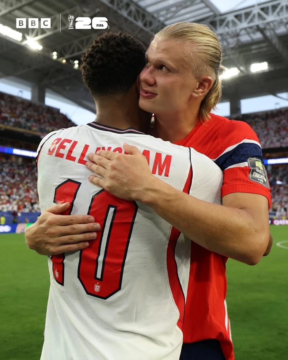 Cái ôm của Haaland với Bellingham 'gây sốt' ở World Cup - Báo TinVina