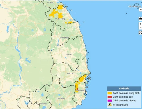 Cảnh báo mưa lớn, lũ quét tại các tỉnh, thành phố từ Đà Nẵng đến Lâm Đồng, Nam Bộ và vùng núi Bắc Bộ Cảnh báo mưa lớn, lũ quét tại các tỉnh, thành phố từ Đà Nẵng đến Lâm Đồng, Nam Bộ và vùng núi Bắc Bộ