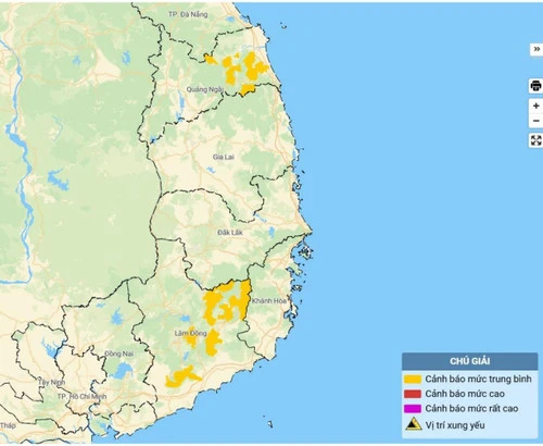Cảnh báo mưa lớn, lũ quét tại các tỉnh, thành phố từ Đà Nẵng đến Lâm Đồng, Nam Bộ và vùng núi Bắc Bộ Cảnh báo mưa lớn, lũ quét tại các tỉnh, thành phố từ Đà Nẵng đến Lâm Đồng, Nam Bộ và vùng núi Bắc Bộ