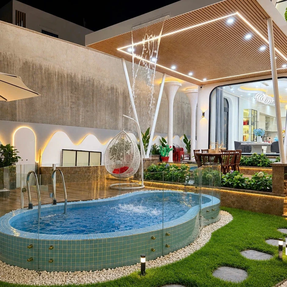 Cặp đôi bỏ TPHCM về quê xây nhà độc lạ rộng 312m2, ai thấy cũng ngước nhìn Cặp đôi bỏ TPHCM về quê xây nhà độc lạ rộng 312m2, ai thấy cũng ngước nhìn