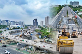 Cầu vượt nút giao 3.400 tỷ đồng ở TP.HCM tăng tốc về đích