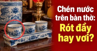 Chén nước trên bàn thờ: Nên rót đầy hay rót vơi?