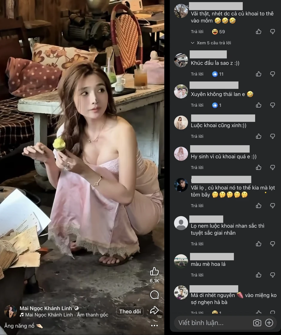 Chỉ ngồi ăn khoai, hot girl cũng nhận được cơn mưa lời khen có cánh Chỉ ngồi ăn khoai, hot girl cũng nhận được cơn mưa lời khen có cánh