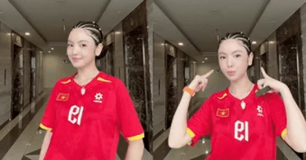 Chu Thanh Huyền gây choáng với kiểu tóc "cực chiến" khi cổ vũ Quang Hải và ĐT Việt Nam đấu Thái Lan tối nay