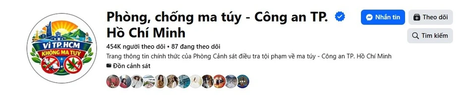 Chuyên án gây “bão” MXH, fanpage Phòng, chống ma túy - Công an TP.HCM tăng thêm 217.000 người theo dõi Chuyên án gây “bão” MXH, fanpage Phòng, chống ma túy - Công an TP.HCM tăng thêm 217.000 người theo dõi