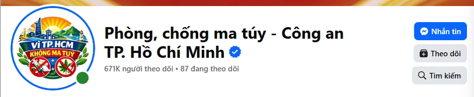 Chuyên án gây “bão” MXH, fanpage Phòng, chống ma túy - Công an TP.HCM tăng thêm 217.000 người theo dõi Chuyên án gây “bão” MXH, fanpage Phòng, chống ma túy - Công an TP.HCM tăng thêm 217.000 người theo dõi