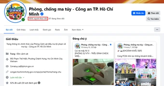 Chuyên án gây “bão” MXH, fanpage Phòng, chống ma túy - Công an TP.HCM tăng thêm 217.000 người theo dõi