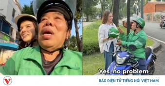 Clip tài xế Grab U70 "bắn tiếng Anh" với khách Tây khiến dân mạng thích thú