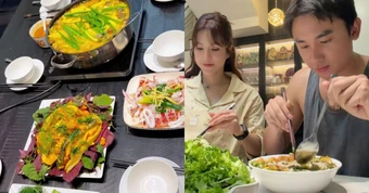 Cơm nhà của Diệp Lâm Anh và tình trẻ Phạm Kiên