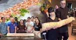 Cơm quê Dượng Bầu thử thách khách ăn 3 kg thịt, 3 kg tôm, 4 kg rau bún trong 30 phút: Thắng nhận 5 triệu, thua trả 3 triệu